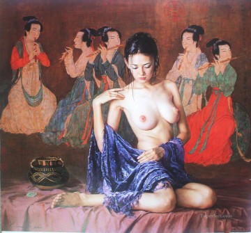 Guan ZEJU 05 中国の女の子のヌード Oil Paintings